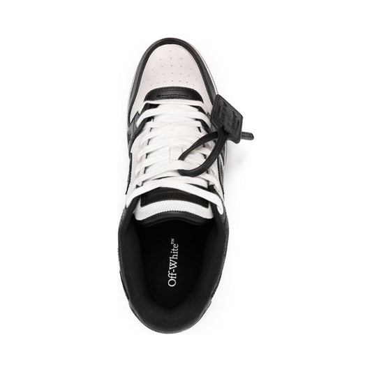 Off-White Men Leather Sneakers Black-White Sneakers Off White