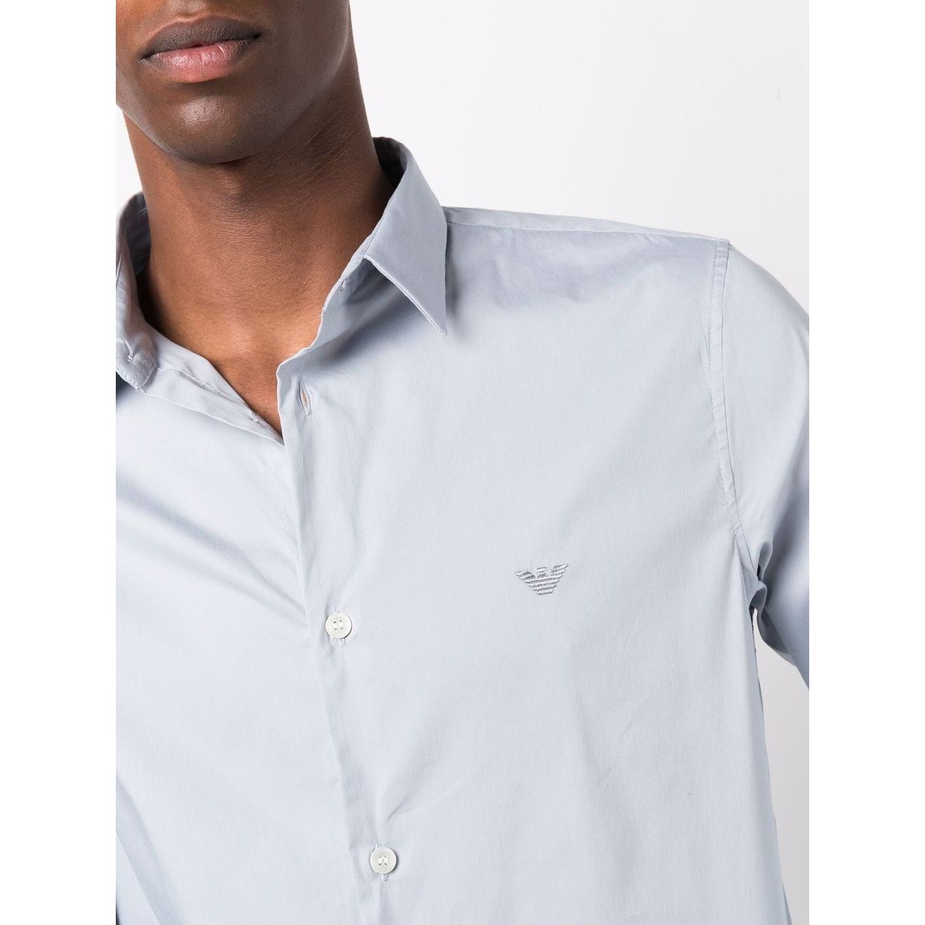 Emporio Armani Shirts Clear Blue