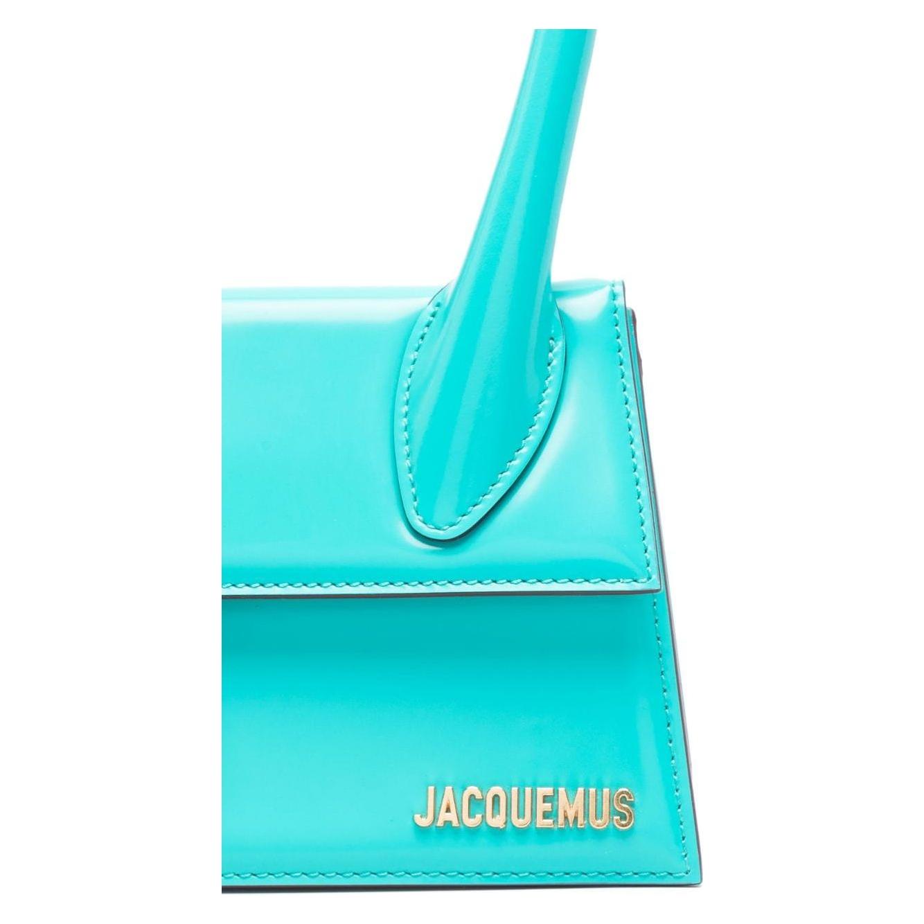 JACQUEMUS turquoise blue-green calf leather Bag Handbag JACQUEMUS