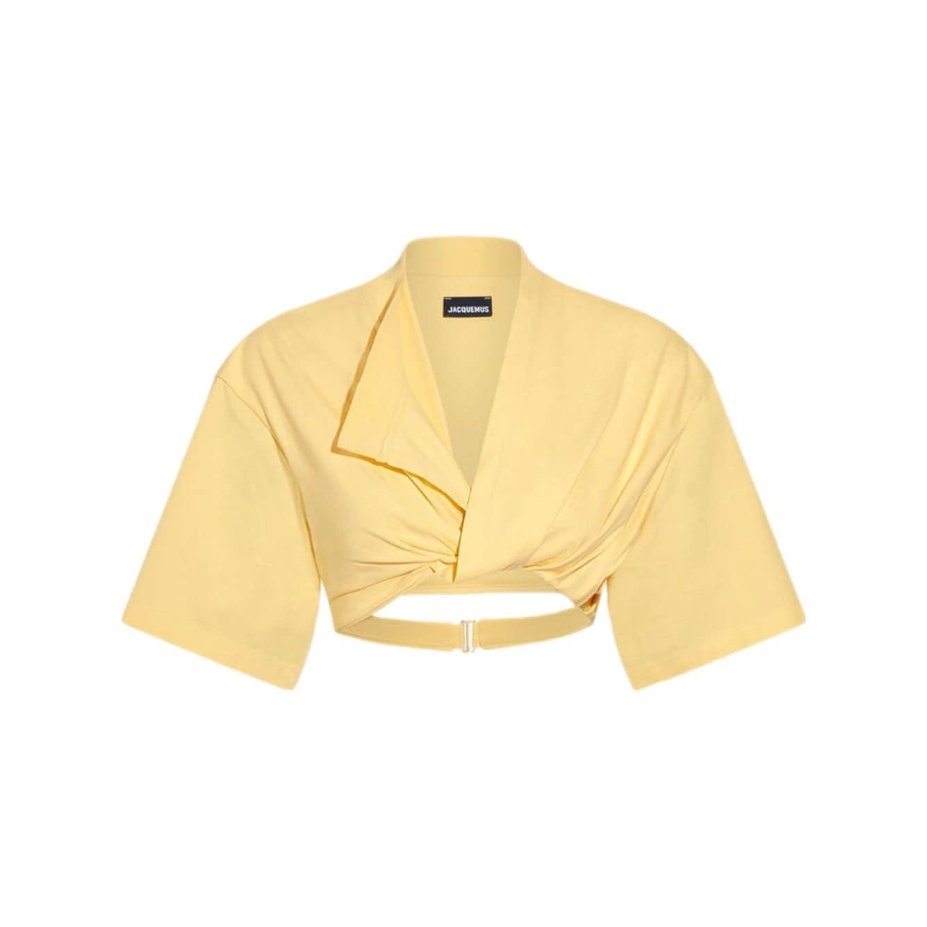 JACQUEMUS Womne Shirts and Polos Yellow Topwear JACQUEMUS