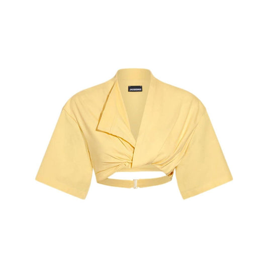 JACQUEMUS Womne Shirts and Polos Yellow Topwear JACQUEMUS