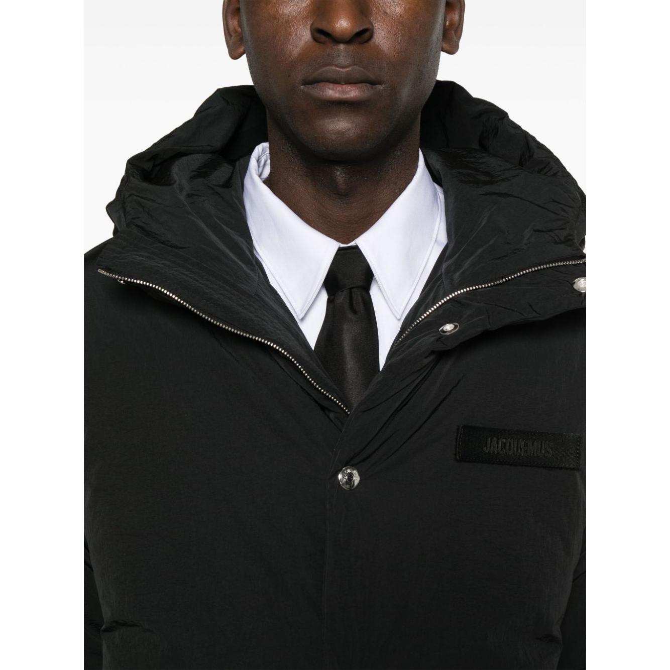 JACQUEMUS black shell padded design men Coats Jackets JACQUEMUS