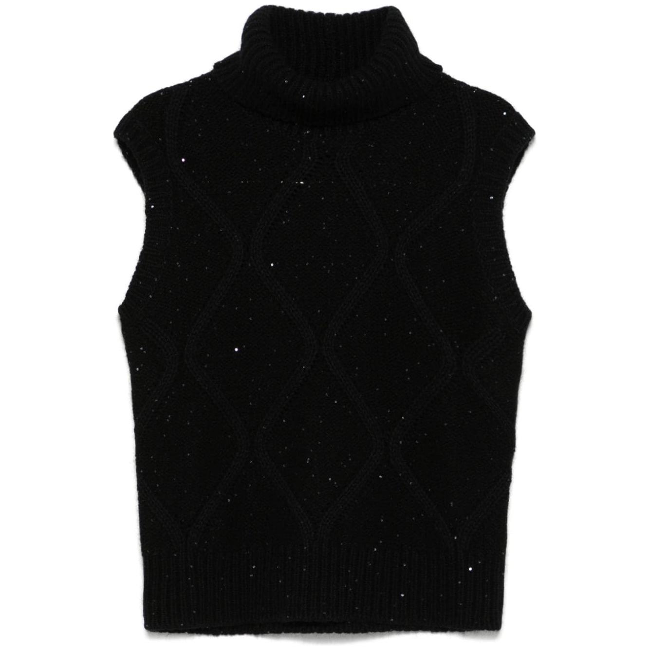 Fabiana Filippi Sweaters Black Topwear Fabiana Filippi