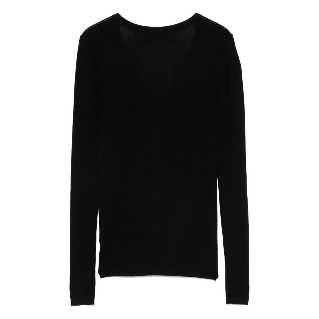 Majestic Sweaters Black Topwear Majestic