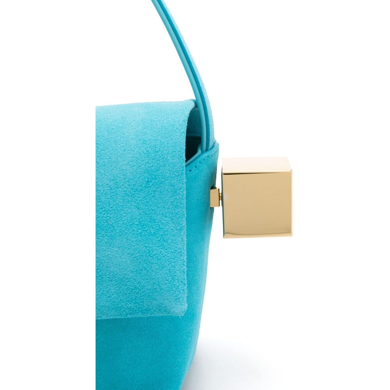 JACQUEMUS aqua blue calf suede Bag Shoulder JACQUEMUS