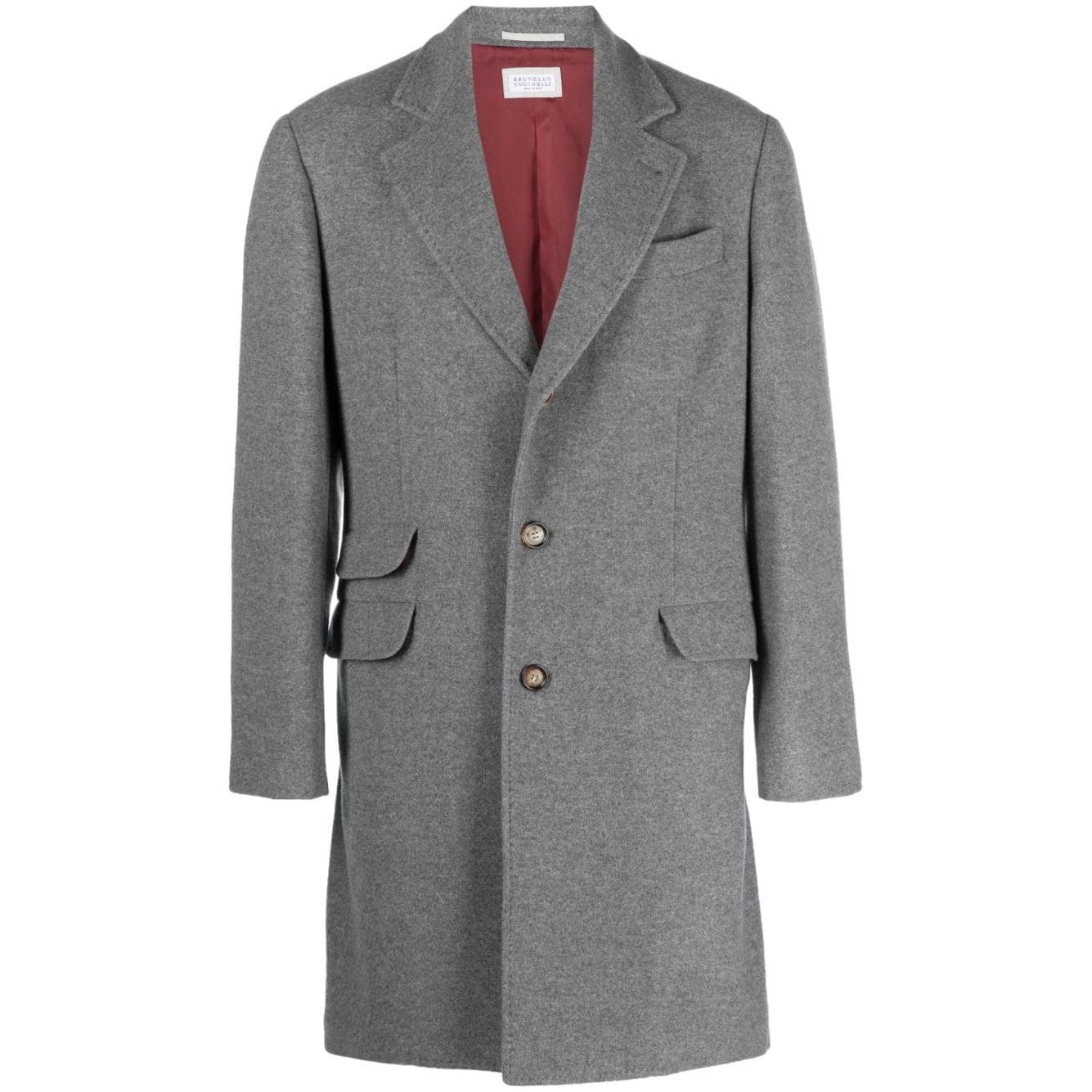 Brunello Cucinelli Coats Grey Jackets Brunello Cucinelli