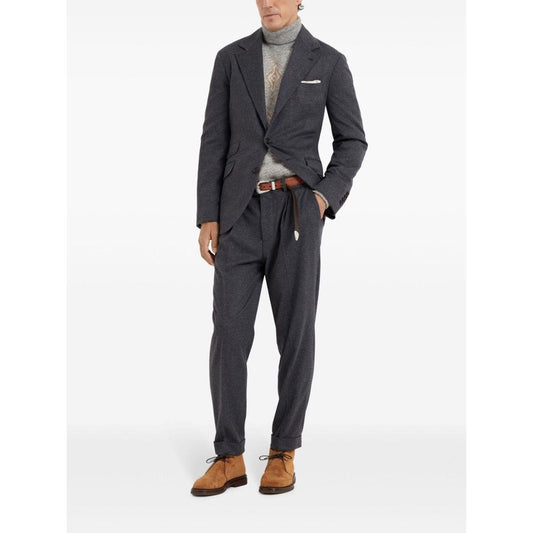 Brunello Cucinelli Trousers Grey Trousers Brunello Cucinelli