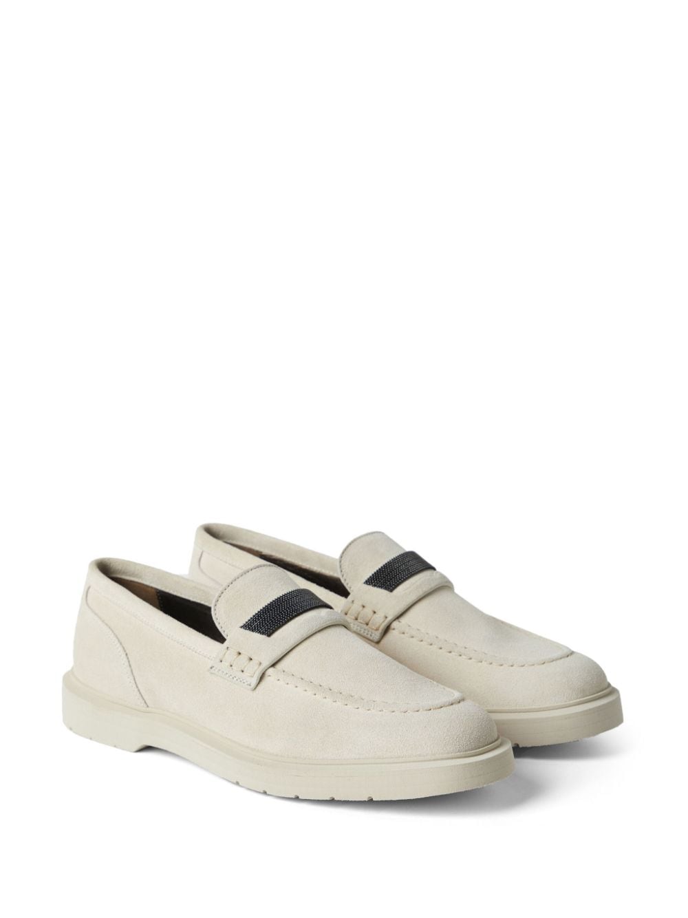 Brunello Cucinelli Flat shoes Beige Moccasins Brunello Cucinelli