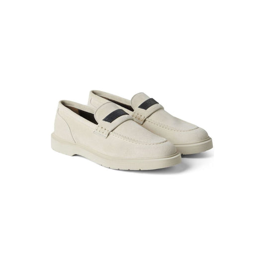 Brunello Cucinelli Flat shoes Beige Moccasins Brunello Cucinelli