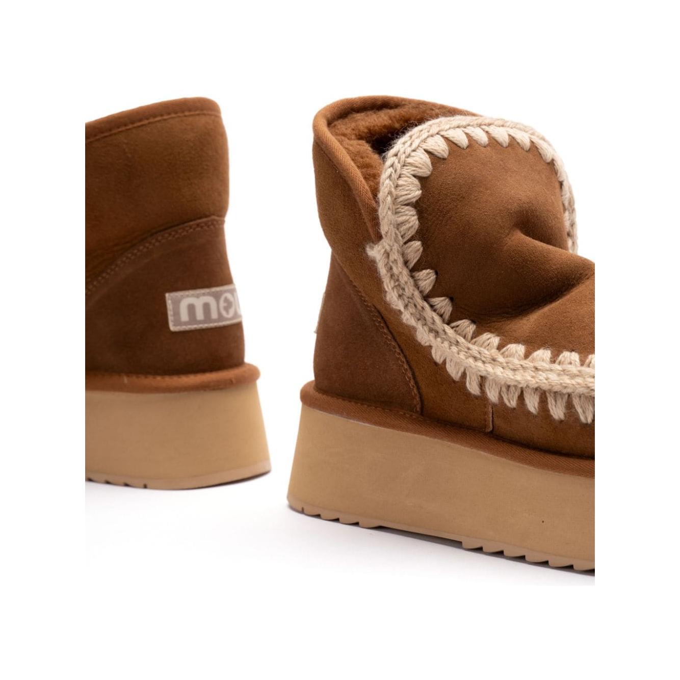 Mou Boots Leather Brown Boots Mou