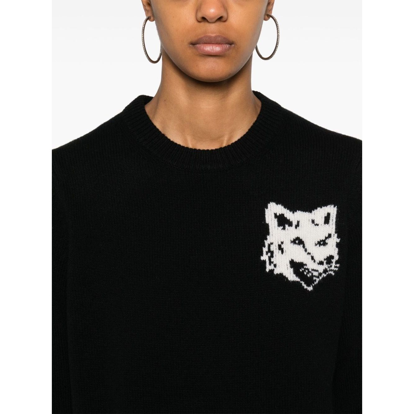 Maison Kitsune' MAISON KITSUNE' Sweaters Black Topwear Maison Kitsune'