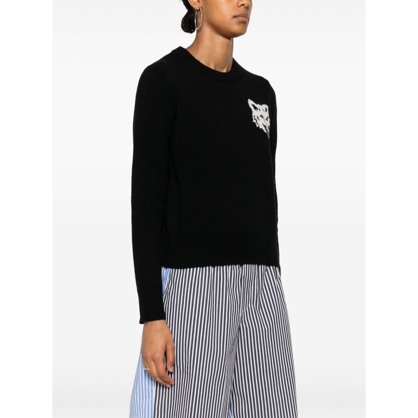 Maison Kitsune' MAISON KITSUNE' Sweaters Black Topwear Maison Kitsune'