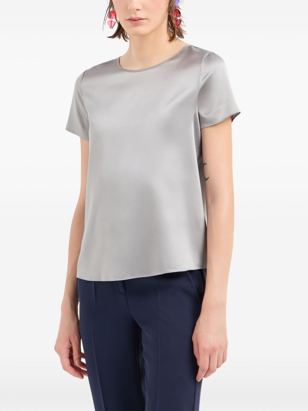 Emporio Armani Top Grey Topwear Emporio Armani