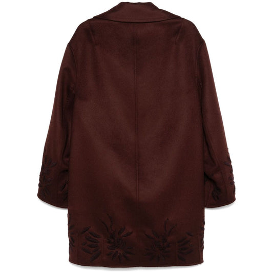 Ermanno Scervino Coats Bordeaux Jackets Ermanno Scervino