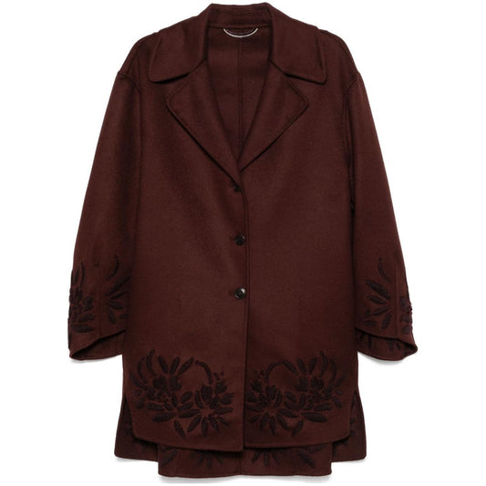 Ermanno Scervino Coats Bordeaux Jackets Ermanno Scervino