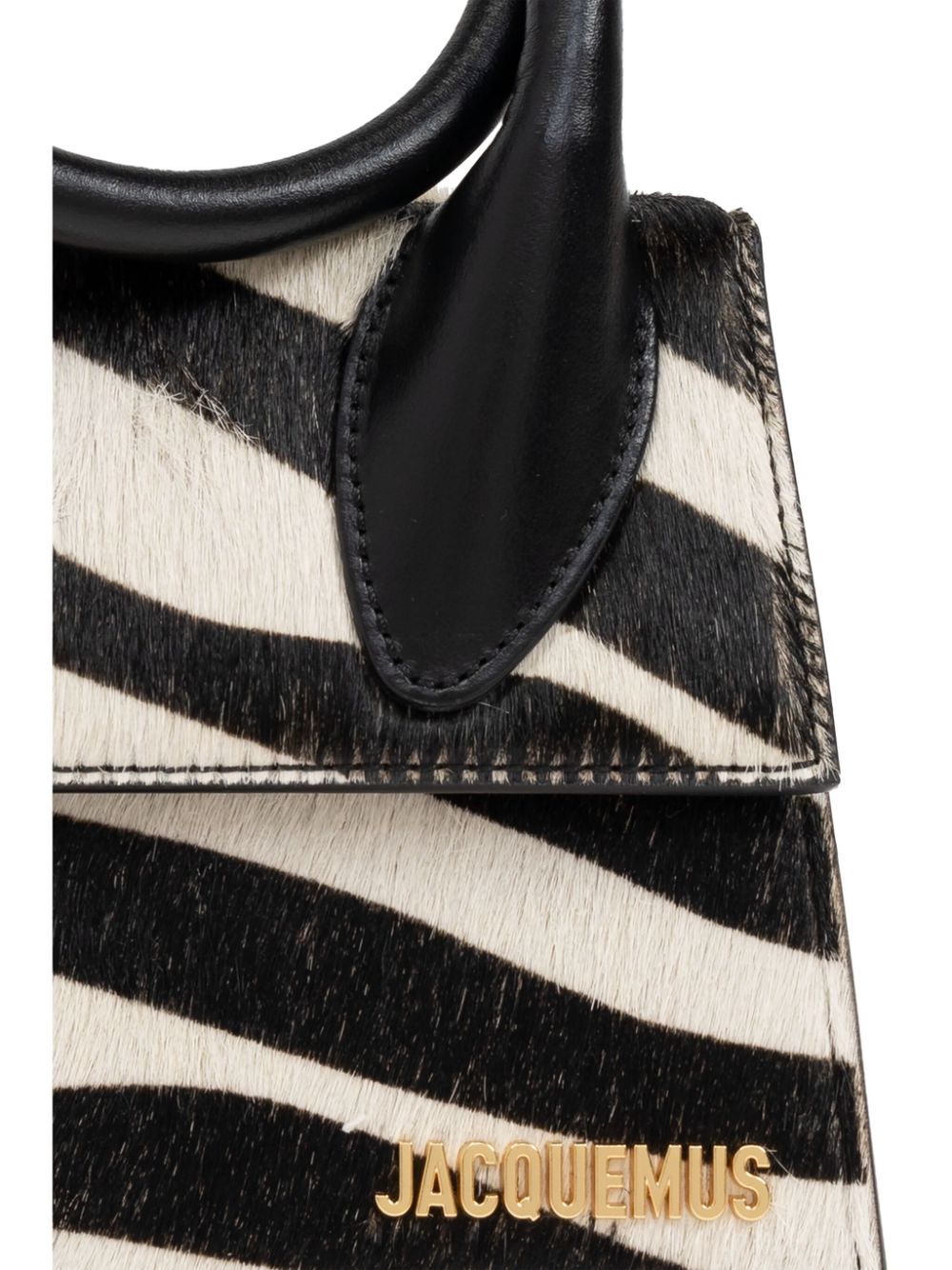 JACQUEMUS calf hair zebra print Bag Handbag JACQUEMUS