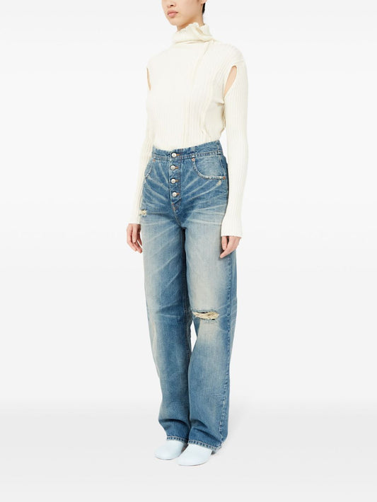 MM6 Maison Margiela straight jeans with a lived-in effect Jeans MM6 Maison Margiela