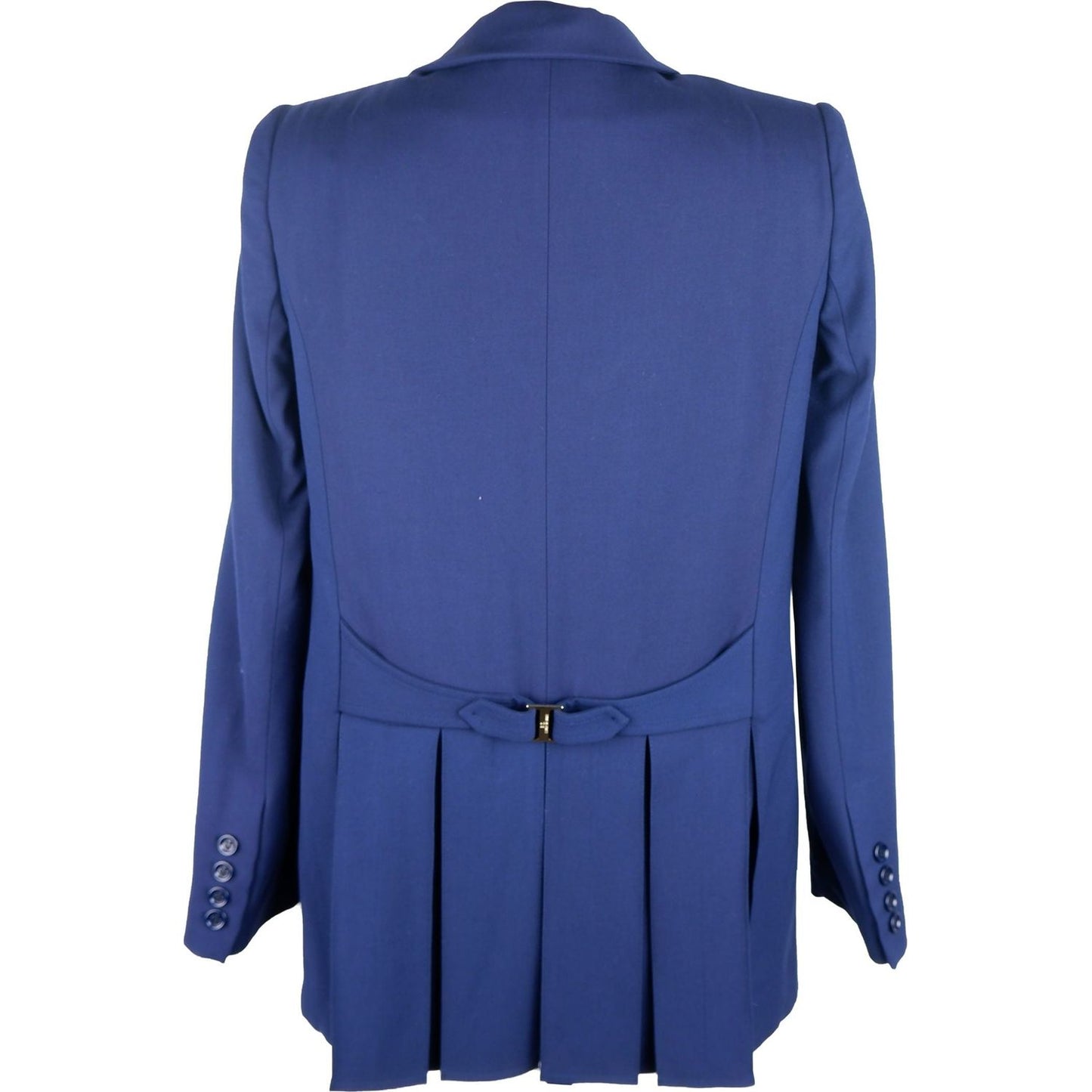 Elisabetta Franchi Elegant Blue Front-Open Jacket Elisabetta Franchi