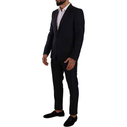 Dolce & Gabbana Blue MARTINI Slim fit 2 Piece Coat Suit