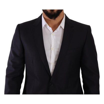 Dolce & Gabbana Blue MARTINI Slim fit 2 Piece Coat Suit