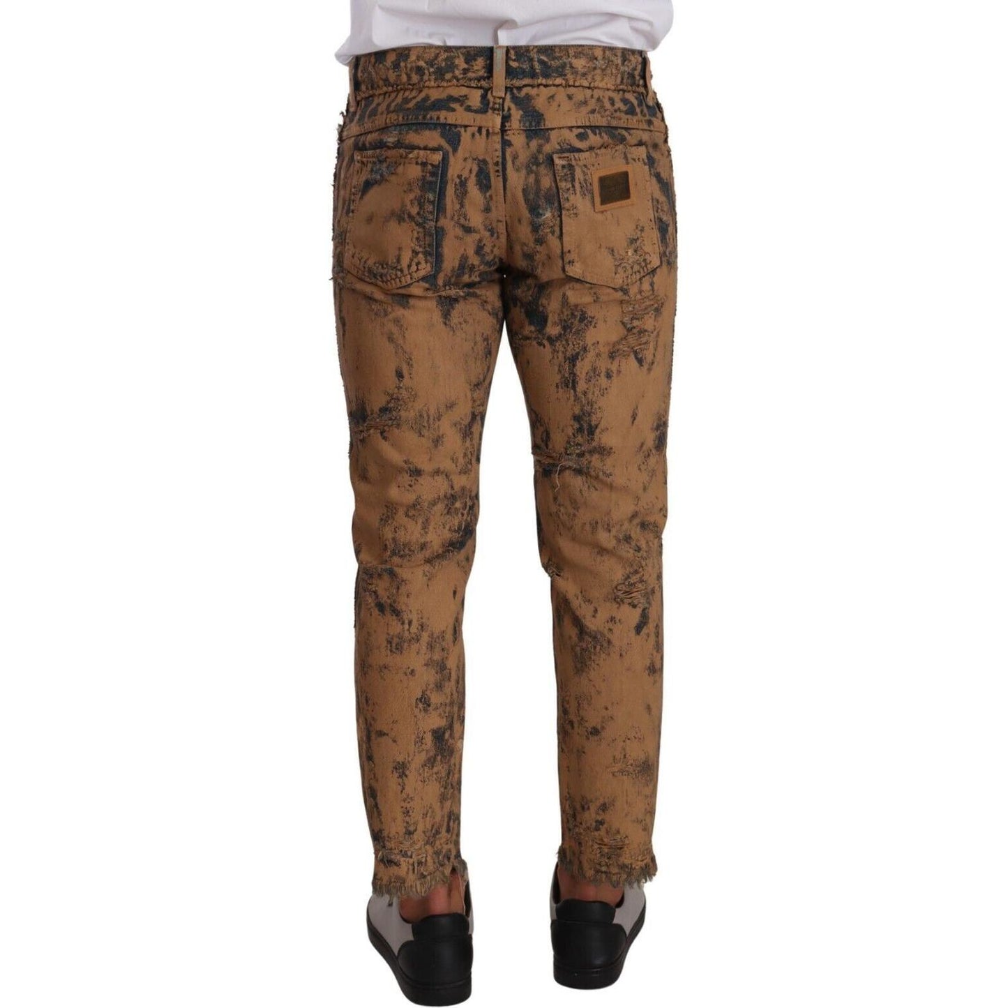 Dolce & Gabbana Authentic Distressed Denim Classic Trousers Dolce & Gabbana