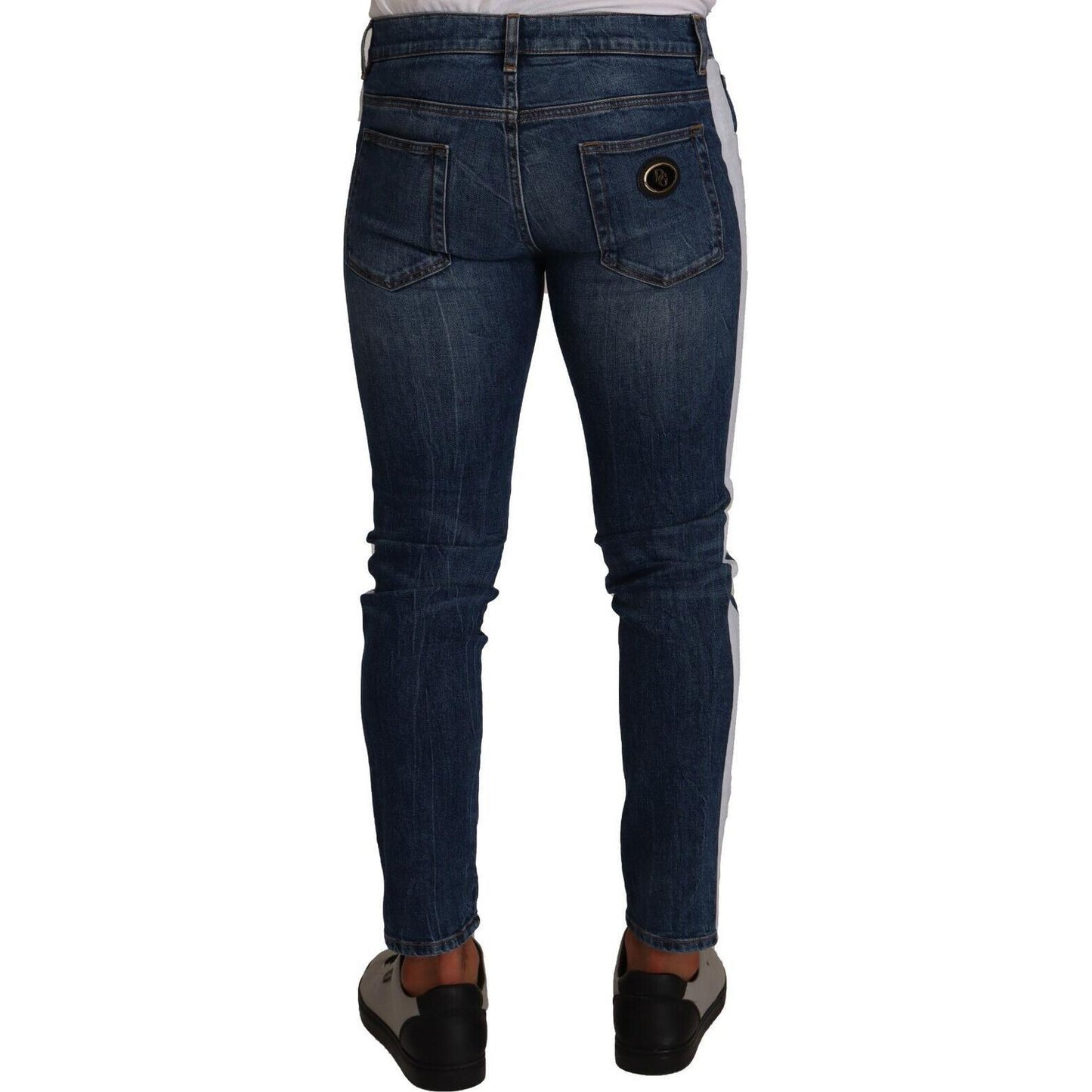 Dolce & Gabbana Slim Fit Blue Washed Denim Jeans Dolce & Gabbana