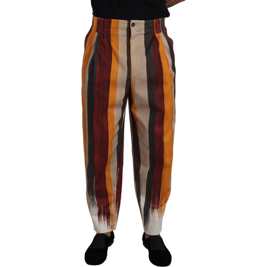 Dolce & Gabbana Elegant Striped Skinny Trousers Dolce & Gabbana