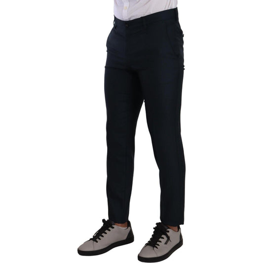 Dolce & Gabbana Elegant Slim Fit Cashmere-Silk Dress Pants Dolce & Gabbana