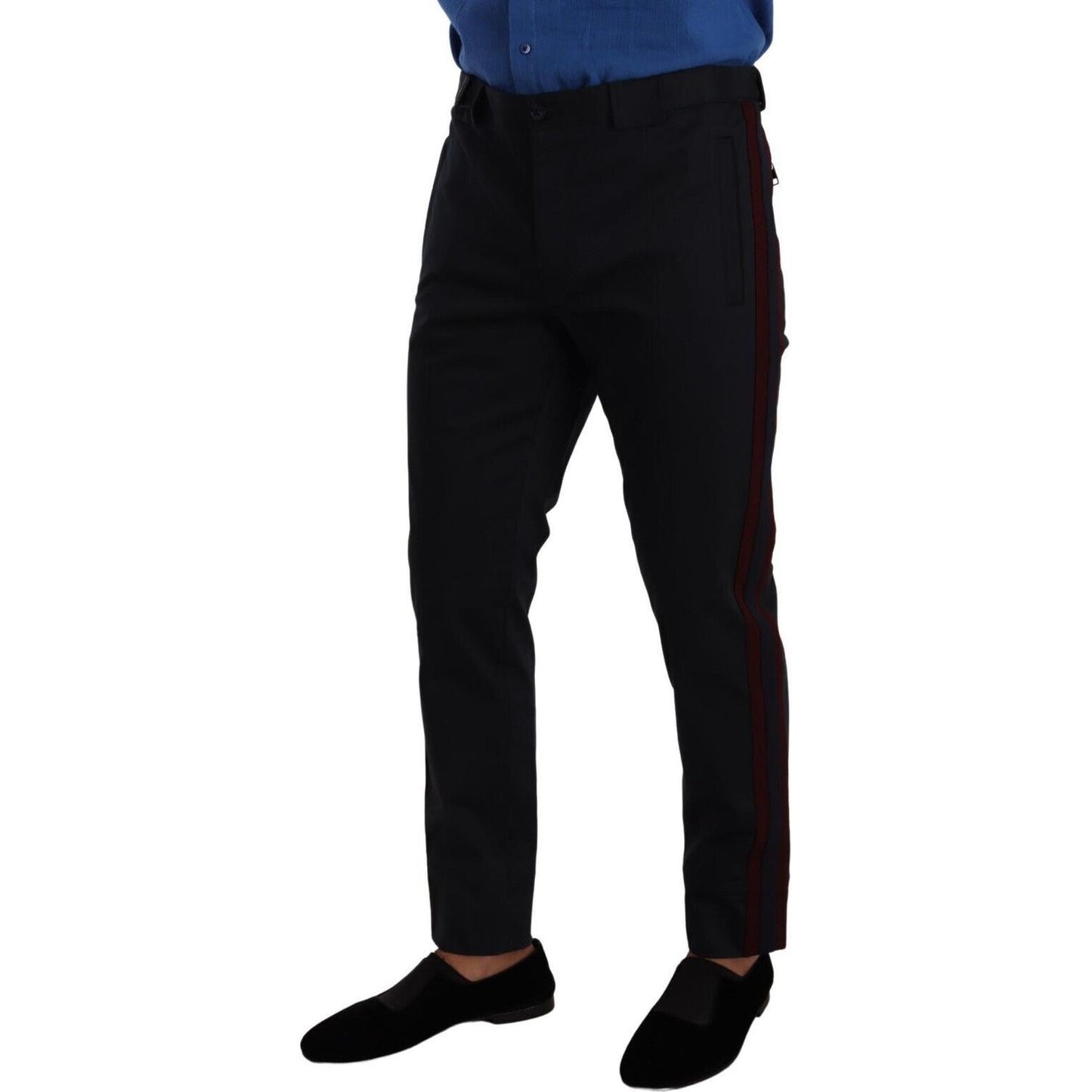 Dolce & Gabbana Chic Slim Fit Chinos Pants in Blue Dolce & Gabbana