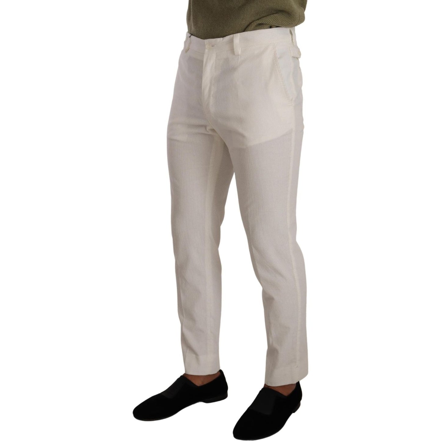 Dolce & Gabbana Elegant Slim Fit Cotton Trousers Dolce & Gabbana