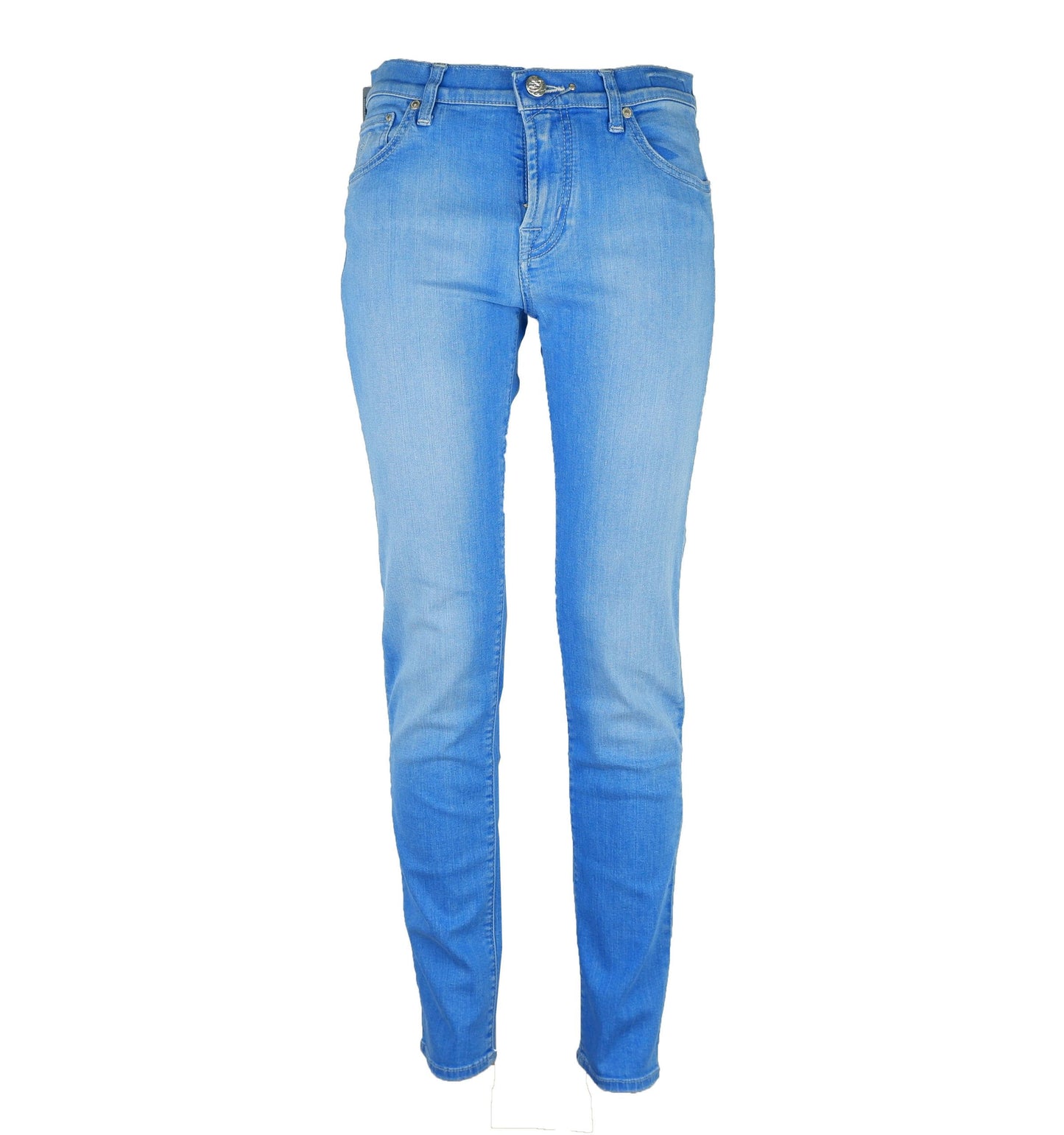 Jacob Cohen Elegant Light Blue Elasticized Denim Jacob Cohen