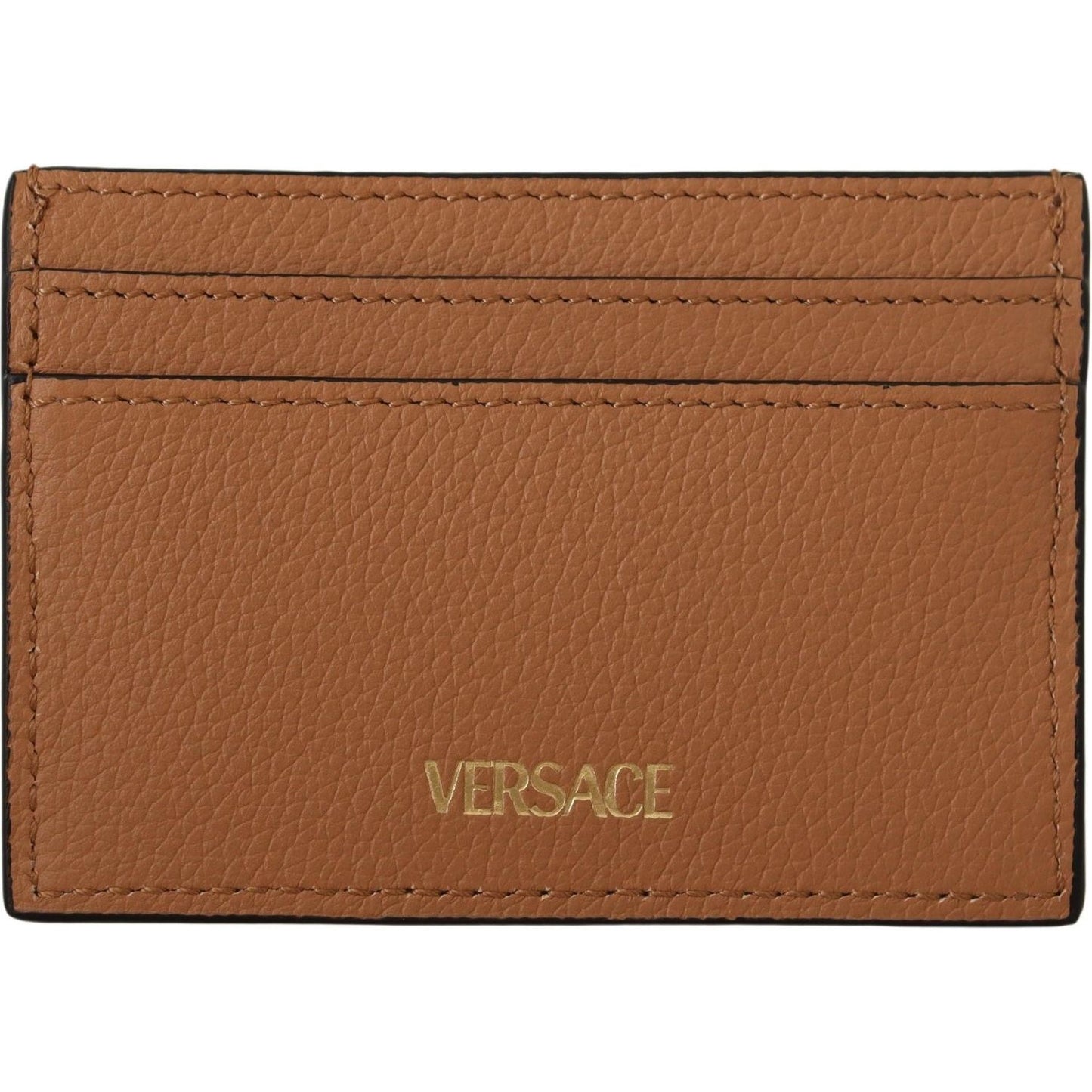 Versace Elegant Medusa Calf Leather Card Holder Versace