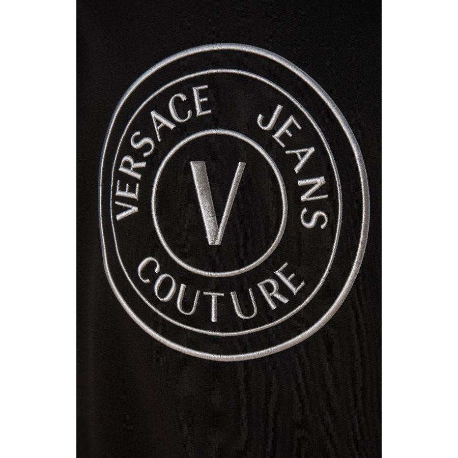 Versace Jeans Stunning Hooded Black Cotton Sweatshirt MAN SWEATERS Versace Jeans