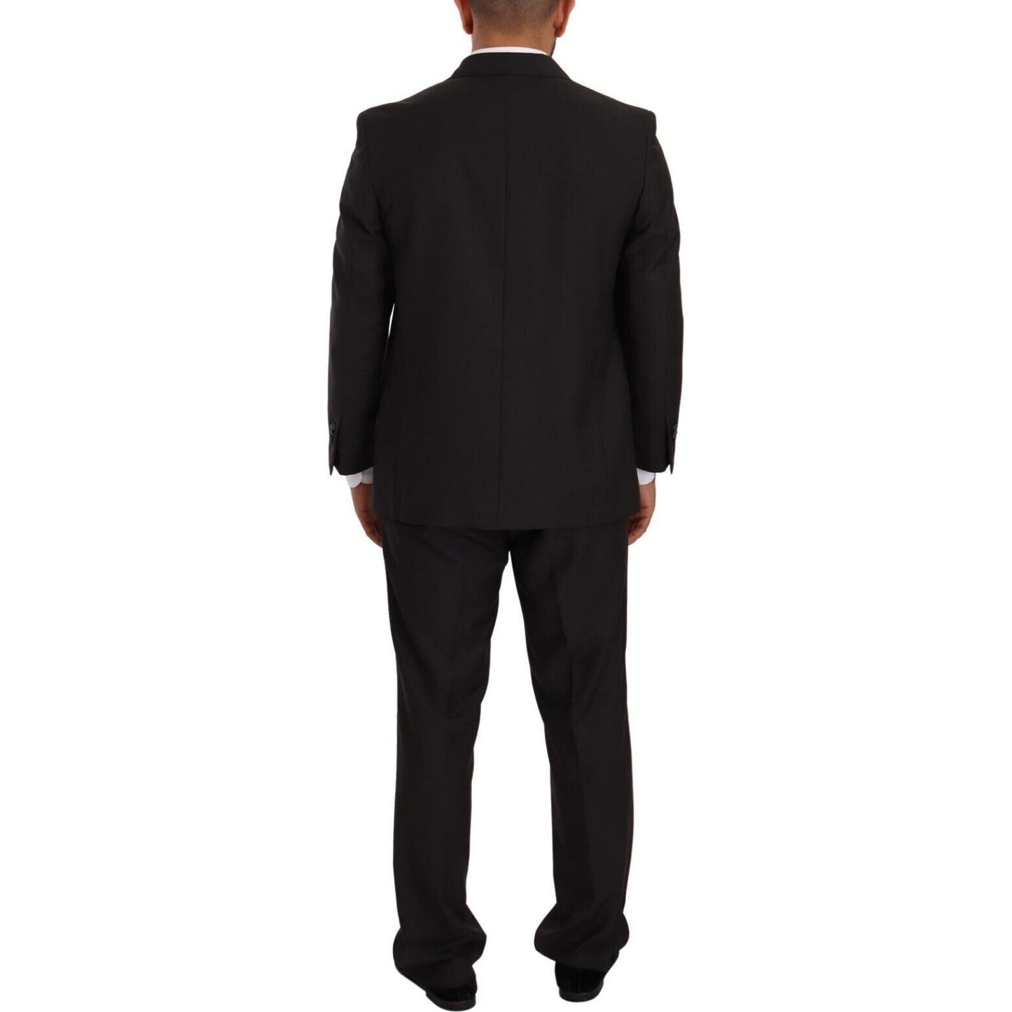 Domenico Tagliente Gray Polyester Single Breasted Formal Suit