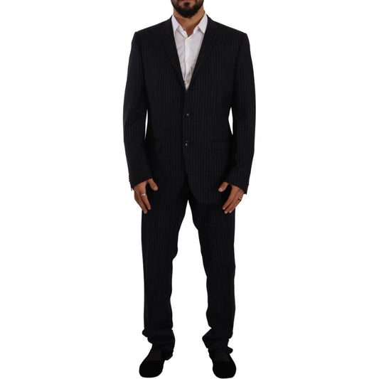 Domenico Tagliente Gray Polyester Single Breasted Formal Suit