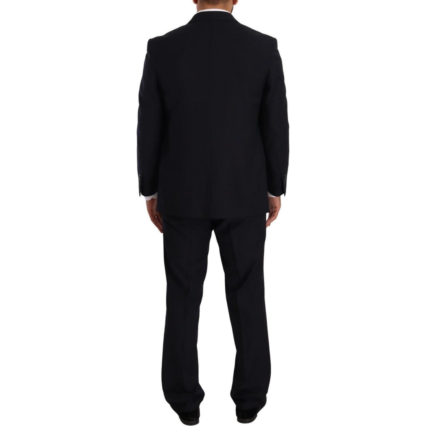 Domenico Tagliente Blue Polyester Single Breasted Formal Suit