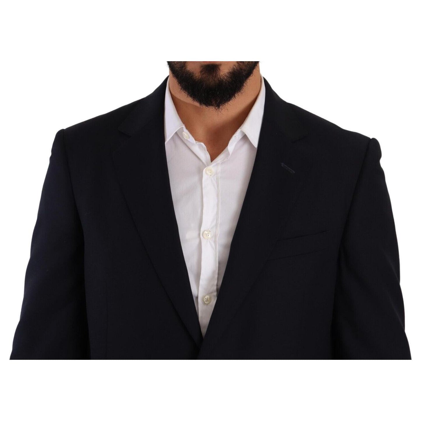 Domenico Tagliente Exquisite Blue Two-Piece Suit with Deconstructed Blazer Domenico Tagliente