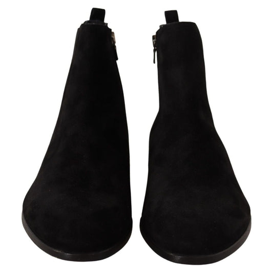 Dolce & Gabbana Elegant Suede Leather Chelsea Boots Dolce & Gabbana