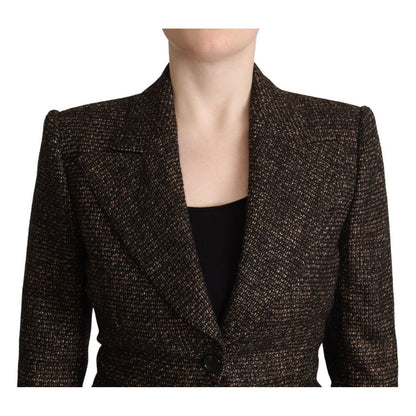 Dolce & Gabbana Dark Brown Wool Single Breasted 2 Pc Jacket Pants
