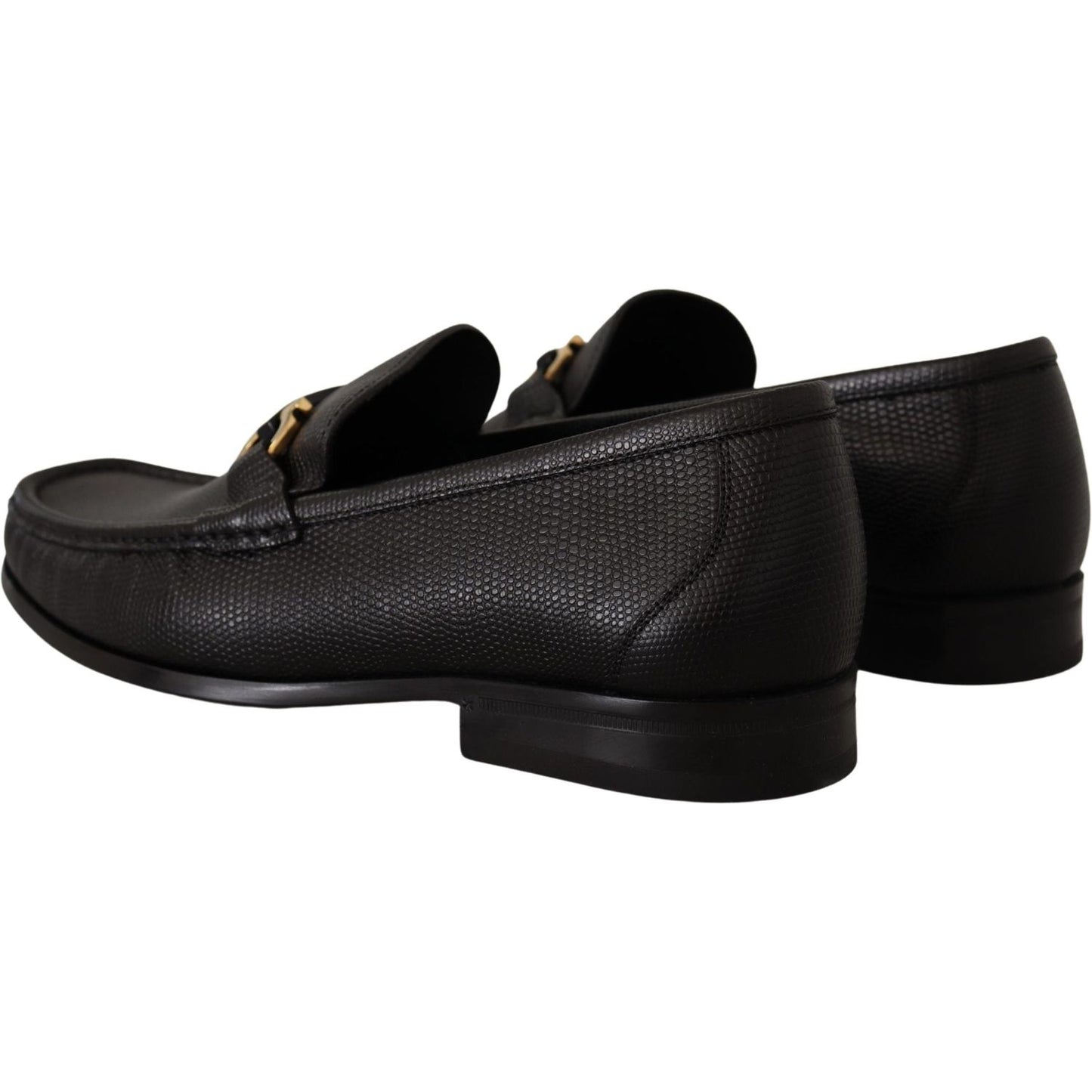 Salvatore Ferragamo Elegant Black Calf Leather Loafers Dress Shoes Salvatore Ferragamo