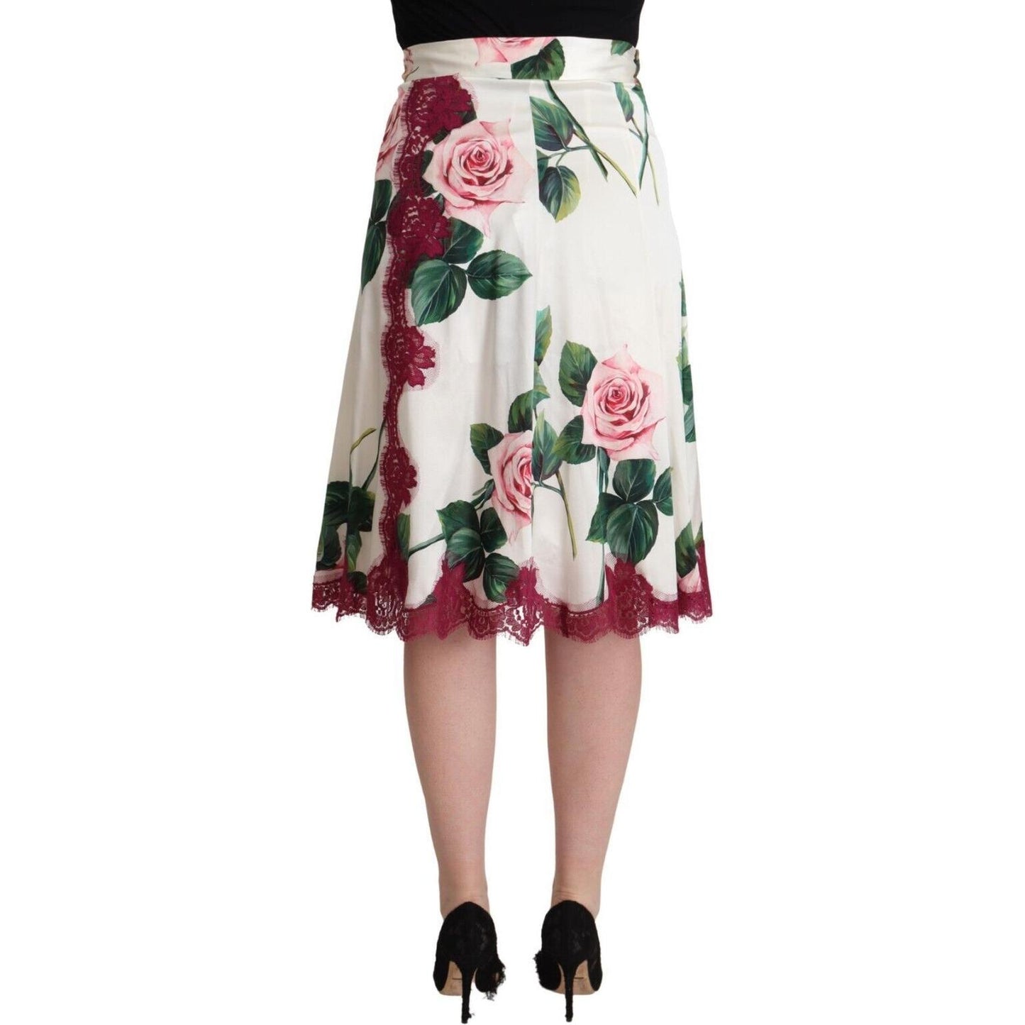 Dolce & Gabbana Elegant Floral A-Line Midi Skirt Dolce & Gabbana