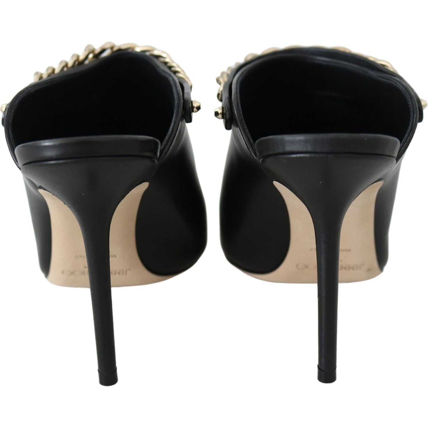 Jimmy Choo Black Calf Leather Lexx Pumps Shoes