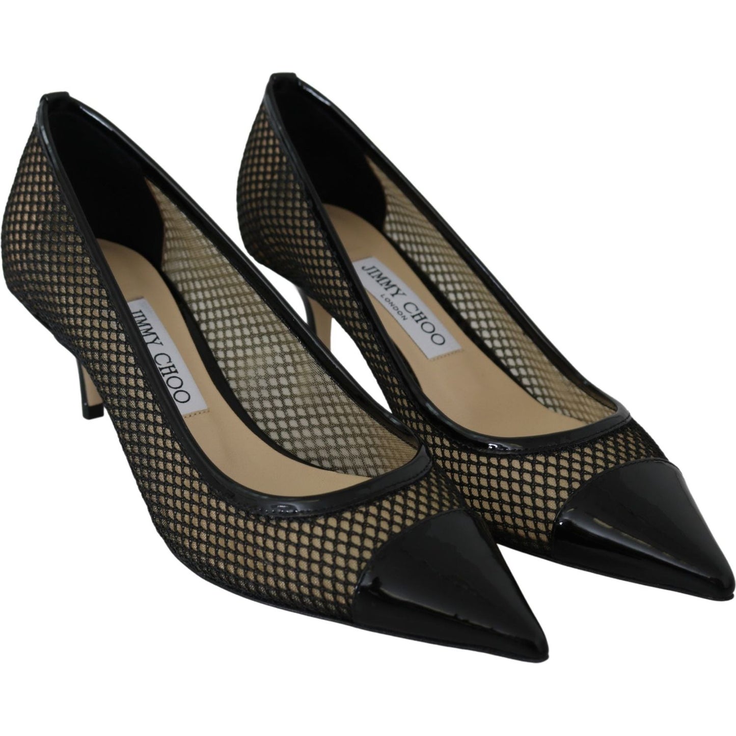 Jimmy Choo Chic Patent Mesh Pointed Pumps Jimmy Choo