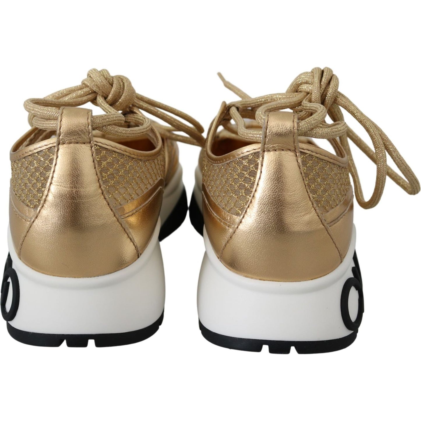 Jimmy Choo Golden Glamour Mesh Leather Sneakers Jimmy Choo