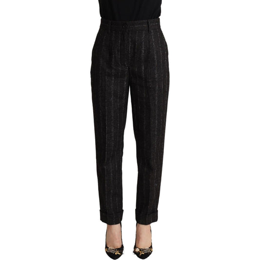 Dolce & Gabbana Elegant High-Waisted Striped Tapered Pants Dolce & Gabbana