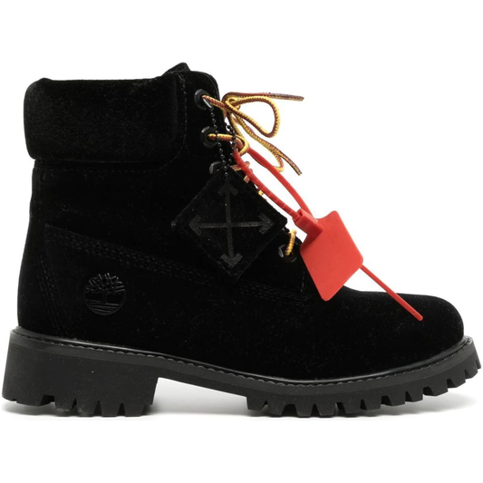 Off-White "Black Leather Women Boot" Off-White