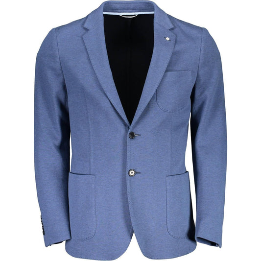 Gant Blue Cotton Men Jacket Gant