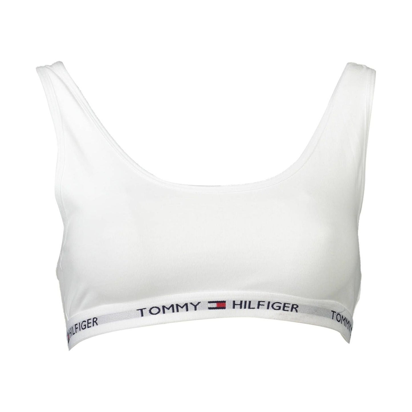 Tommy Hilfiger White Cotton Women Sports Bra Tommy Hilfiger