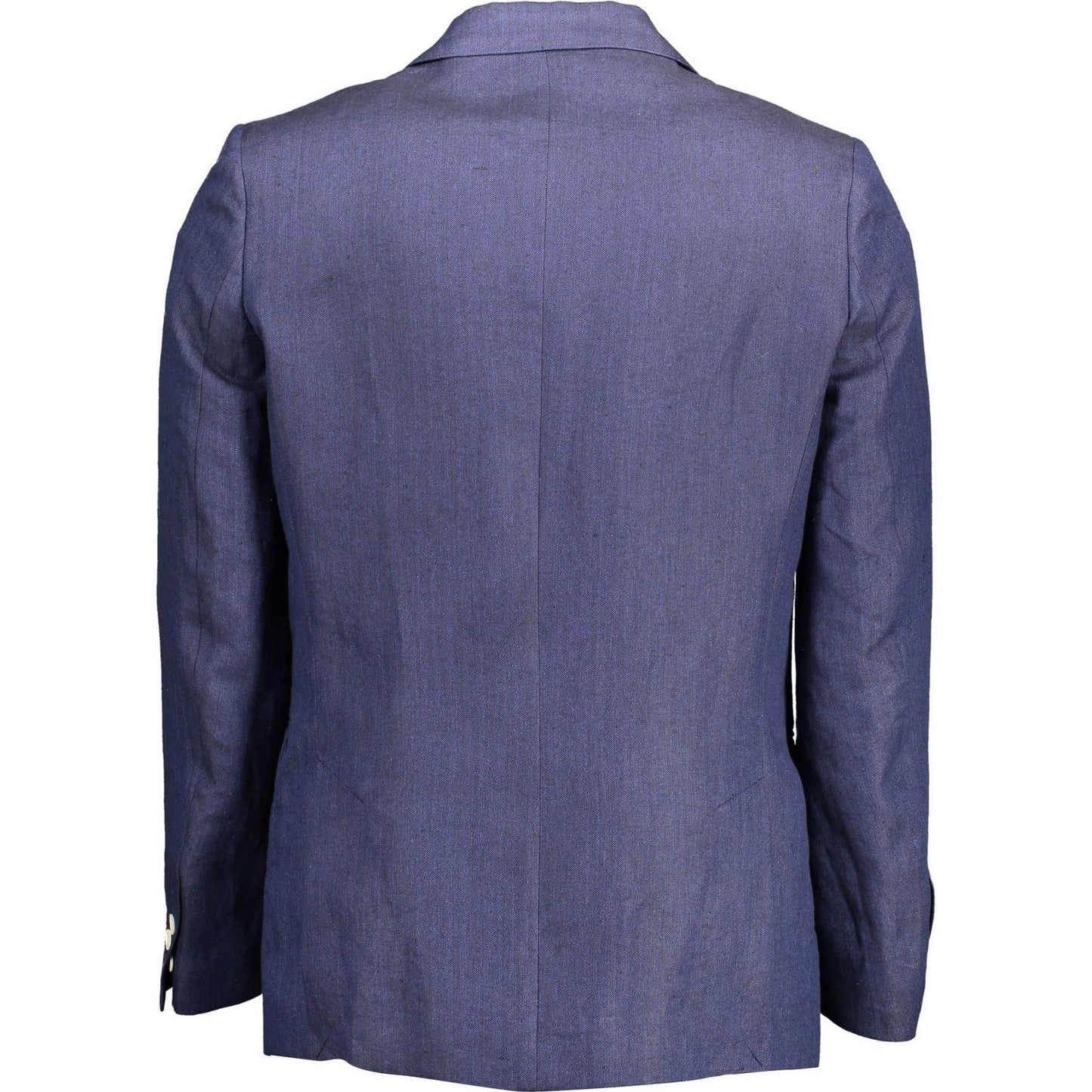 Gant Blue Linen Men Jacket Gant