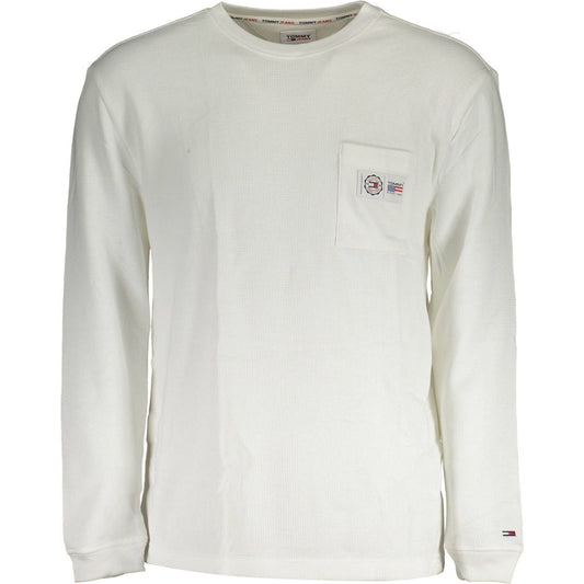 Tommy Hilfiger White Cotton Men Sweater Tommy Hilfiger